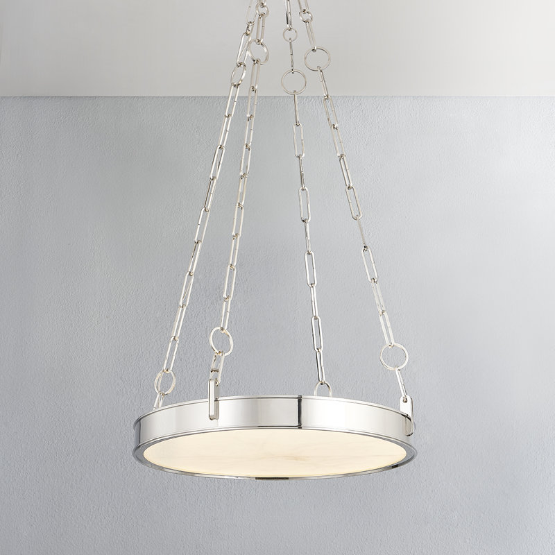 KIRBY 1 LIGHT CHANDELIER, 3.5" H x 20" W x 20" D, Aged Brass