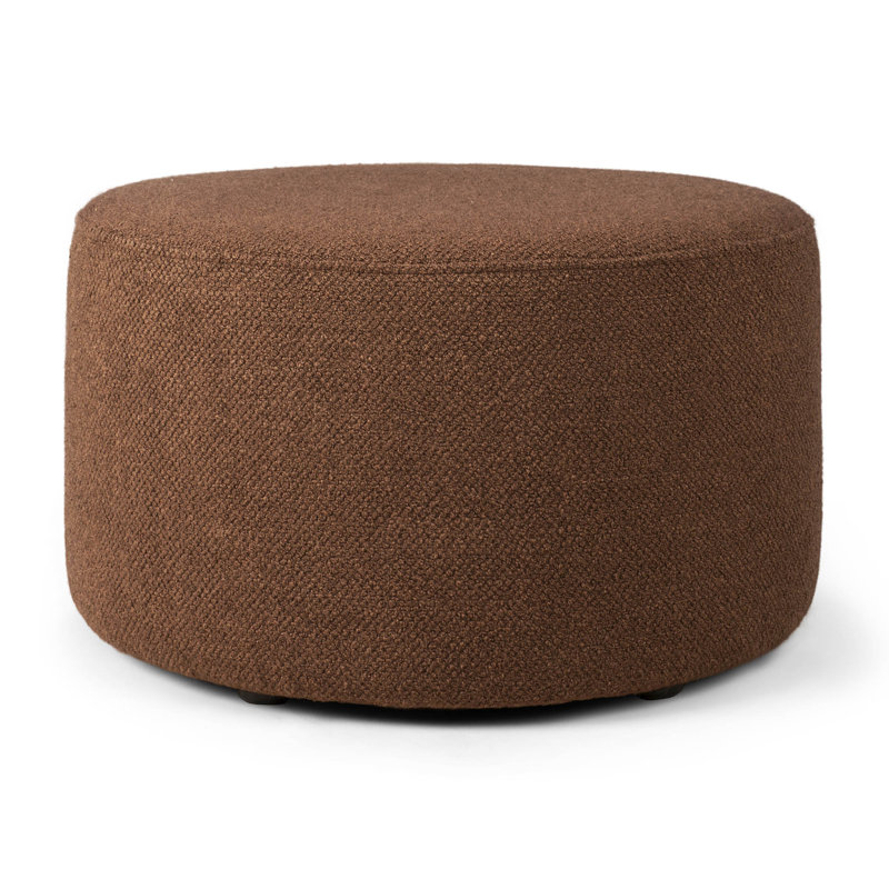 Barrow Round Pouf, Copper Polyester Blend