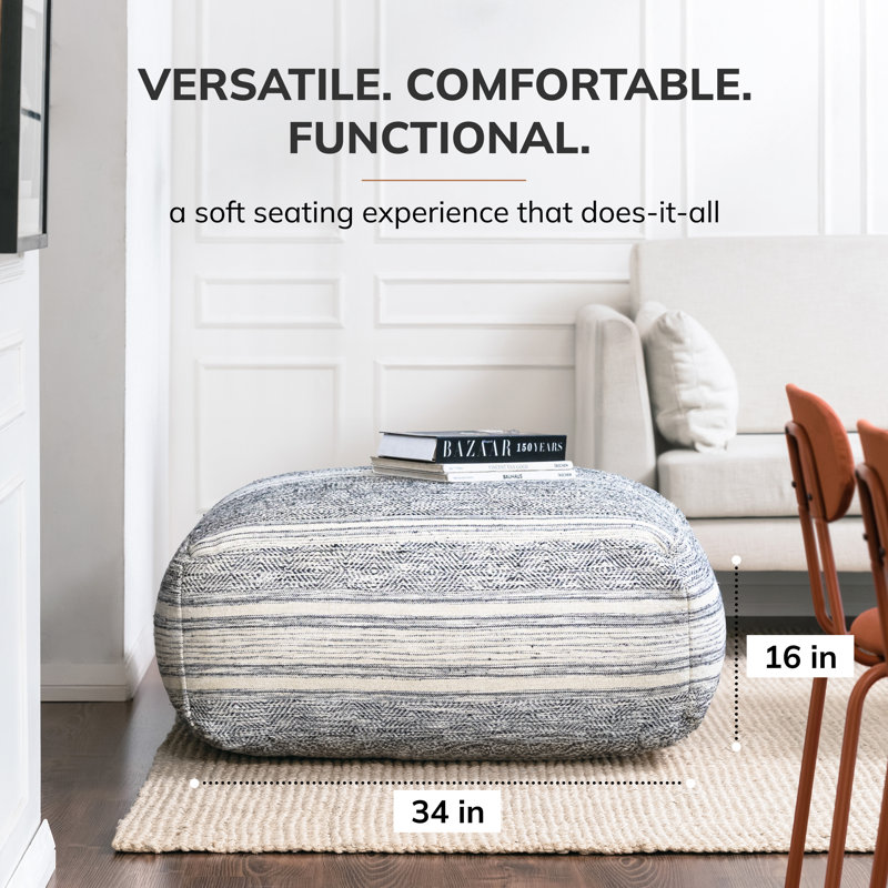 Repose-pieds bleu marine Robina 34 po x 34 po x 16 po