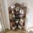 Afeef Corner Bookcase Corner Bookshelf Large Display Rack Storage Organizer-1201670662