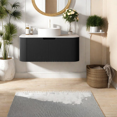 Meuble-lavabo et lavabo modernes peu encombrants, lavabo en céramique durable