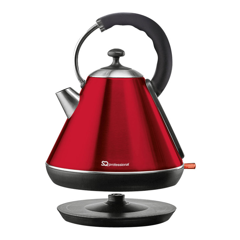 SQ Professional Gems 1.8L Stainless Steel Electric Tea Kettle, Ruby (Red)