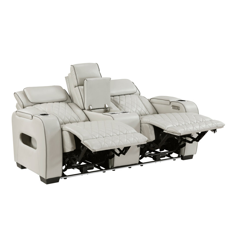 Causeuse inclinable électrique avec console centrale Fairway, Taupe