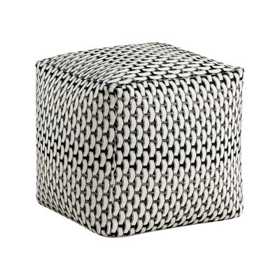 Modern Fabric Square Pouf , Non-Slip, 300Lbs Weight Capacity, Multi-Color, 16" Cube Non-Slip Floor, 16X16x16 Inches