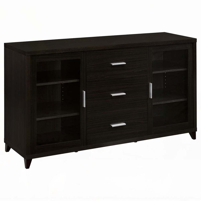 Nyler Cappuccino 3-drawer Rectangular TV Console