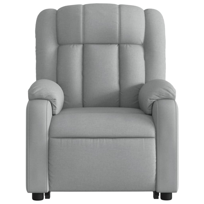 Upholstered Massage Chair, Light Gray Fabric