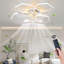30inches ceiling fan with lights remote control à intensité variable led, 6 gear wind speed fan light