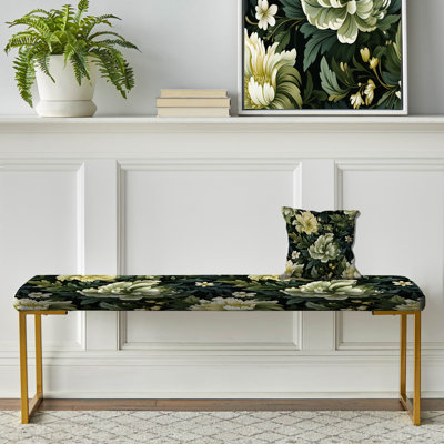 Banc vert en damas vert