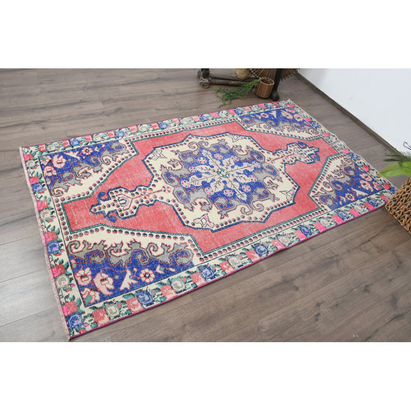 Tapis en laine rouge Elegant