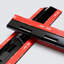 4x Black Acrylic Piano Hinges 300 mm, Self-Adhesive, No Glue Required