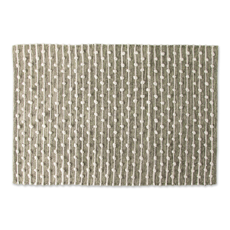 Tapis vert en coton Looped