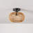 Jariel Rattan Flush Mount