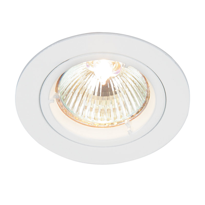 Decorative 8cm Recessed Retrofit Downlight, Gloss white
