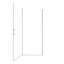 Porte de douche pivotante semi-encadrée 86 cm (L) x 183 cm (H), verre trempé SGCC 6 mm-126704978