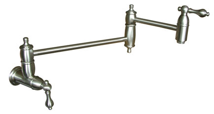 Decorative Pot Filler, Brushed Nickel