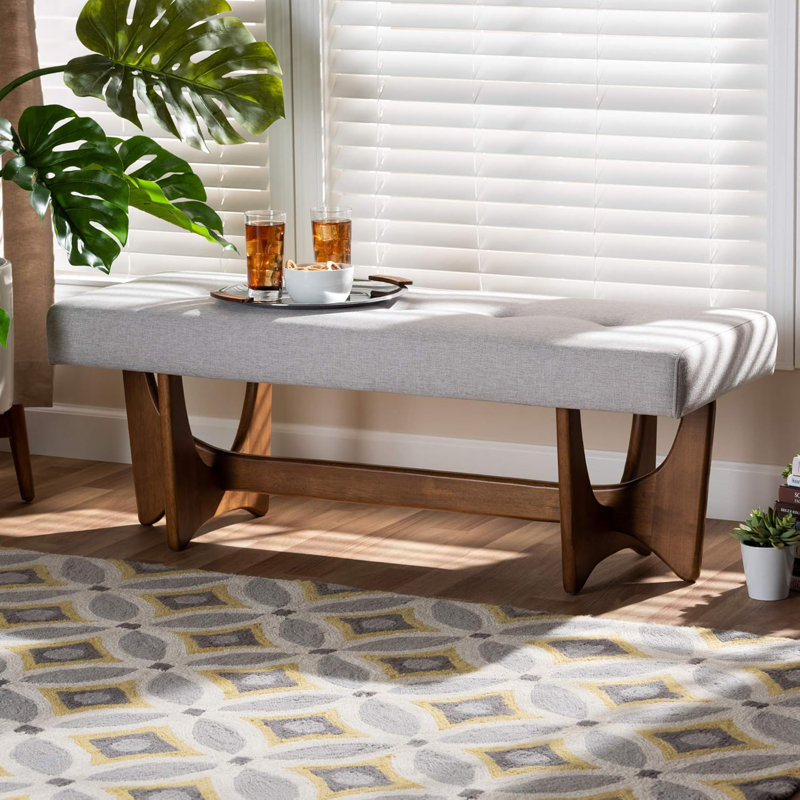 Studio Benches, One Size, Greyish Beige/Walnut