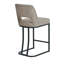 Tabouret de bar moderne en similicuir avec structure en métal, tabourets de bar modernes à hauteur de comptoir avec dossier découpé, ensemble de 2-630163402