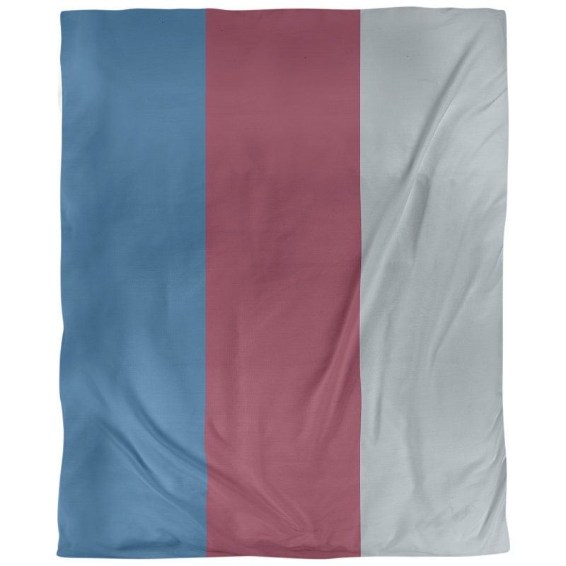  Housse de couette simple réversible, Housse de couette pour lit simple, Polyester brossé, Bleu / bourgogne / argenté