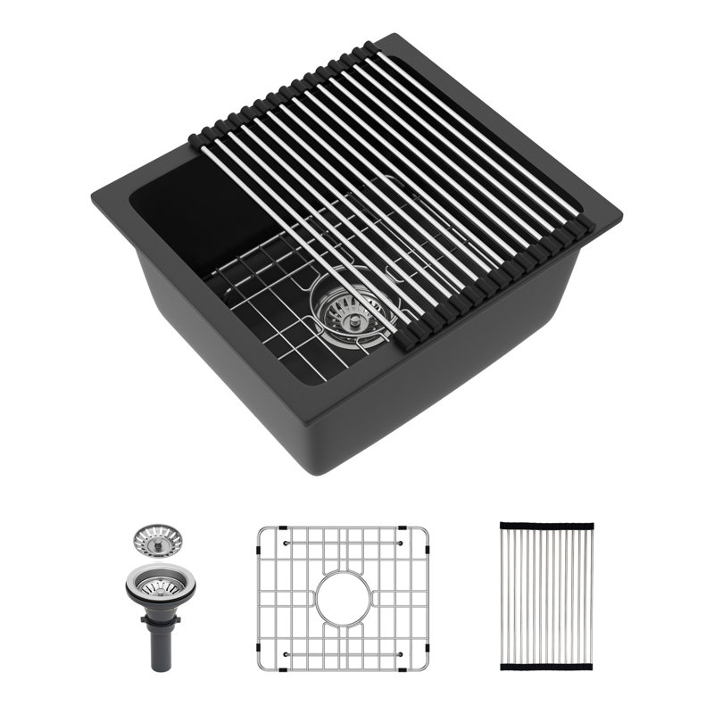Évier de cuisine encastrable 17,38 po x l 15,33 po