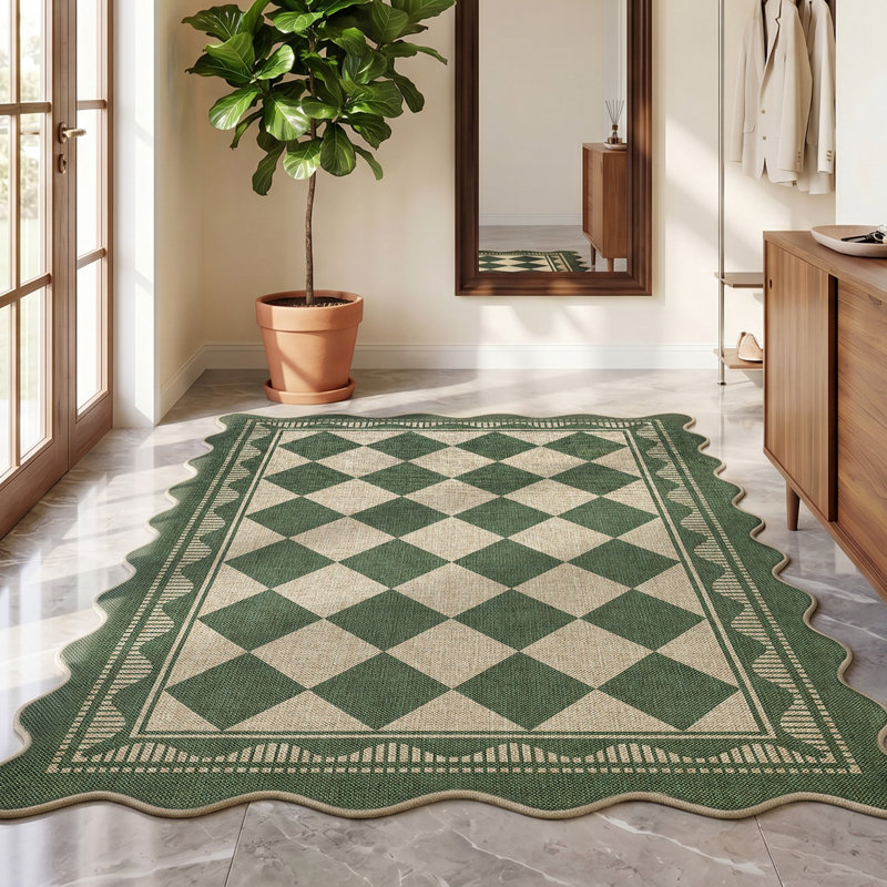 Tapis lavable Easy Jute, Vert, Rectangle 9 pi x 12 pi