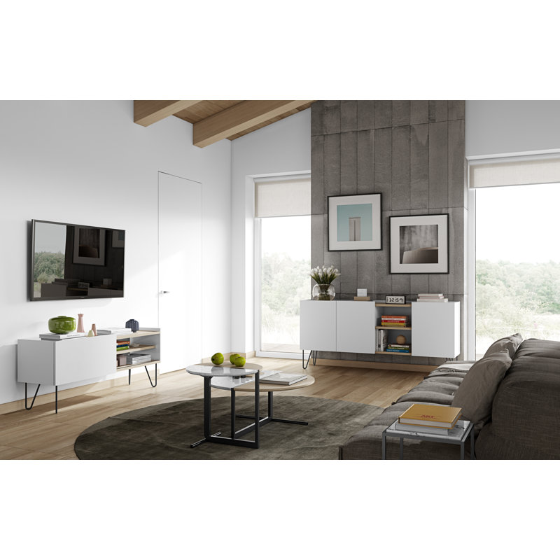 Tynan 180cm Sideboard, White/Oak