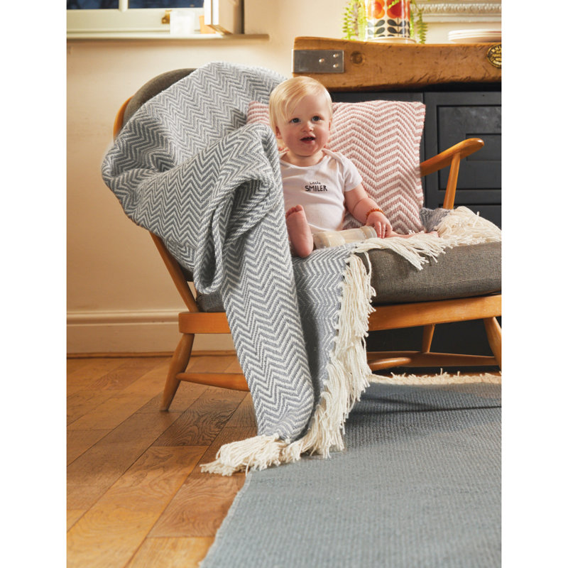 Declue Throw Blanket, Sky Grey