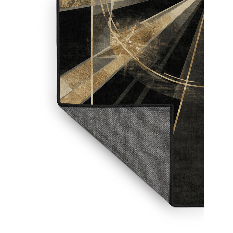 Tapis moelleux à motif géométrique de style art déco Old Hollywood Glamour, 4 x 6