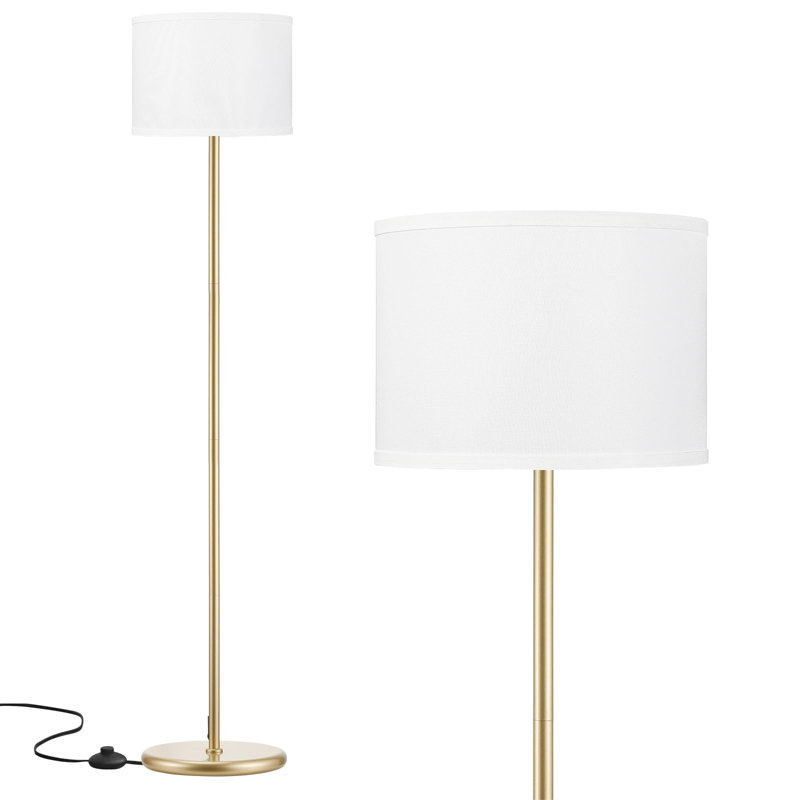 Borg 61.42'' Traditional Floor Lamp, Silver, White