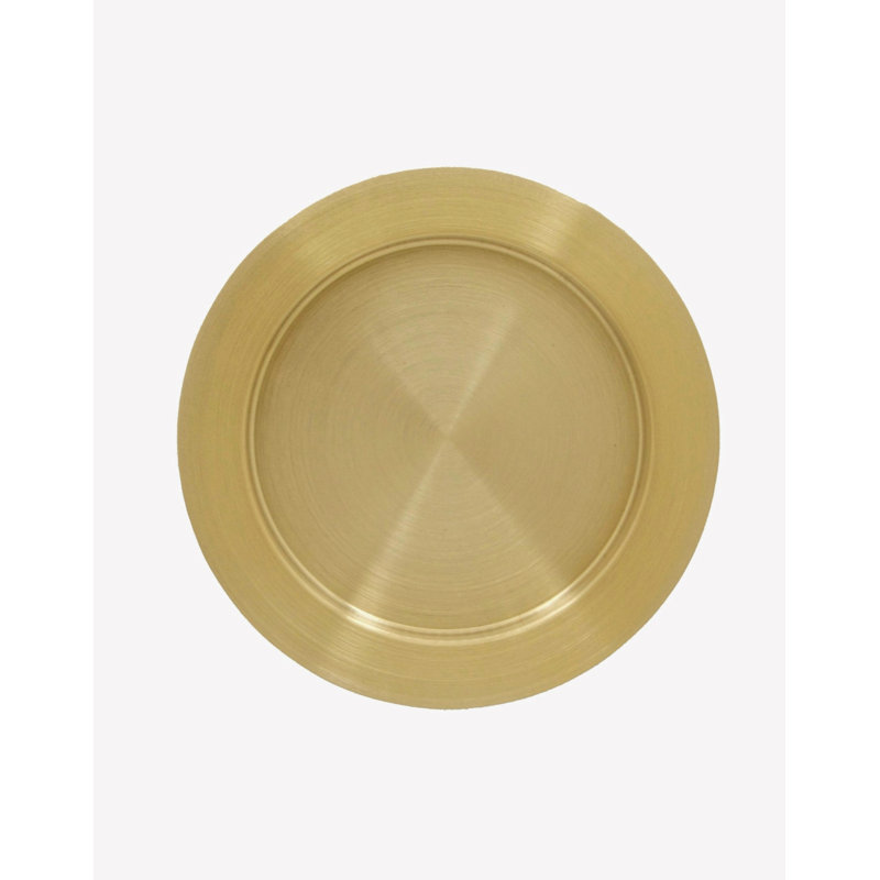 Flush Pull Pocket Door Hardware, Satin Brass