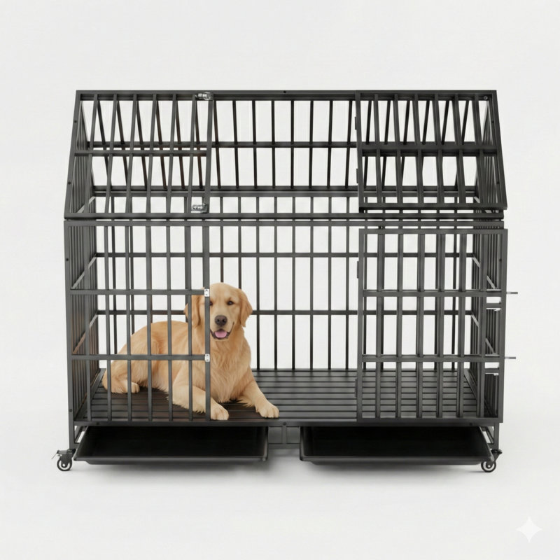 Cage à chien 52 po avec toit extra robuste 52 po