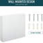 Armoire de salle de bain 24 po x 22 po - Acier blanc avec portes doubles pour rangement d'articles de toilette et d'accessoires de beauté
