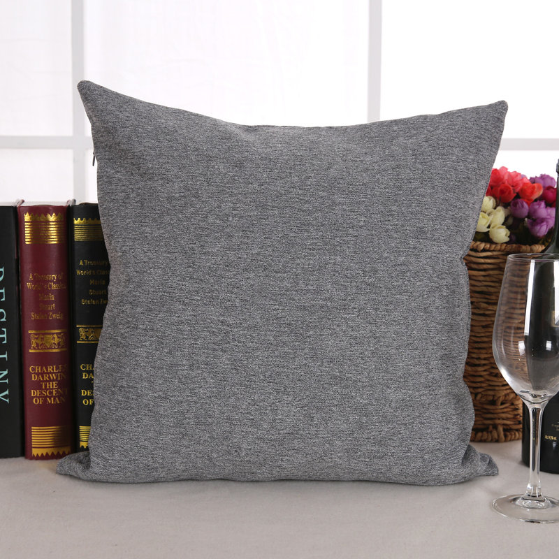 Housse de coussin carrée, Carré 18 po, Bleu, Housse de coussin seulement - sans coussin