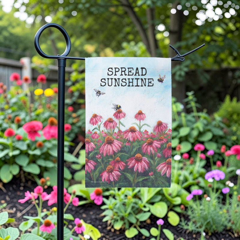 Drapeau de jardin - Coneflowers