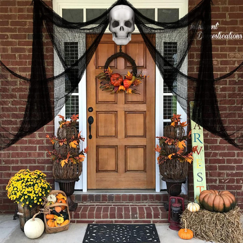 590 "X 30" Halloween Tissu effrayant Spooky Halloween Decorations