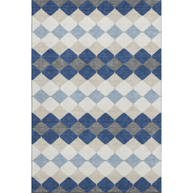 Premium Machine Washable Bunderberg AMF1007 Geometric Rug