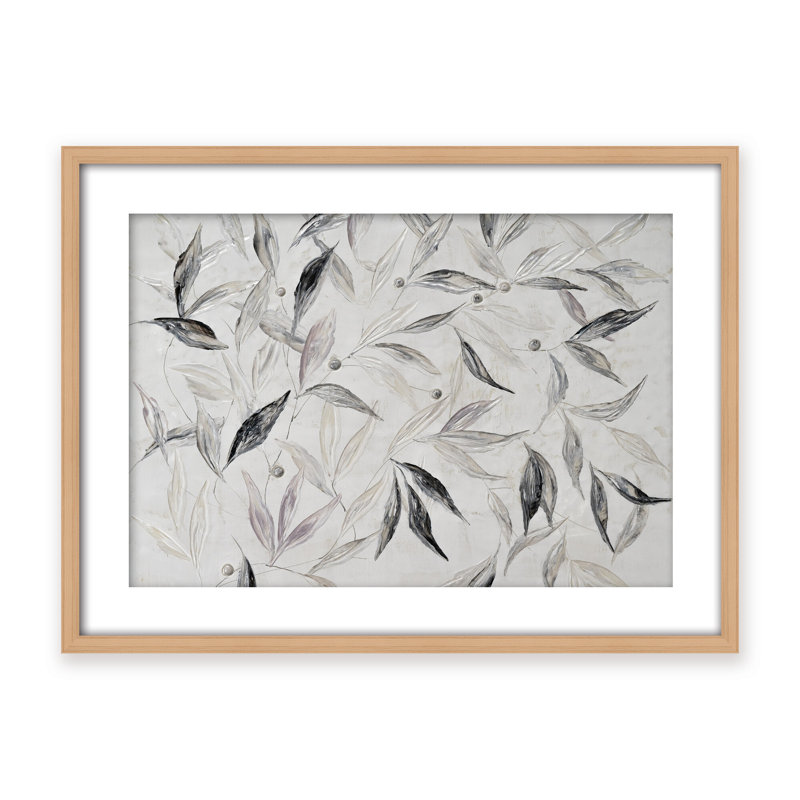 Nature Inspired "Soft Descent" Canvas Wall Art By , Framed Matted Print, 30" H x 40" W x 1.125" D, White