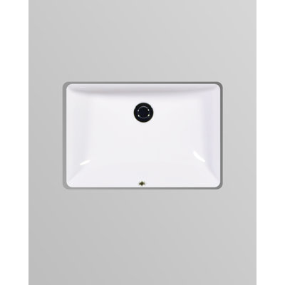 Icera Muse 15.5'' Vitreous China Rectangular Bathroom Sink with Overflow