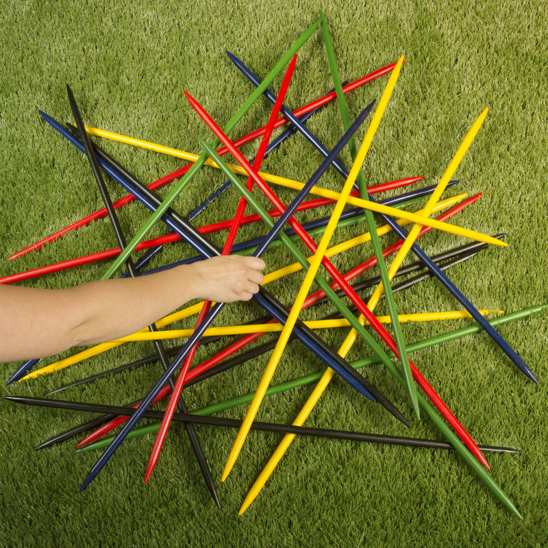 Hey! Play! Hey! Play! Lawn Games Solid Wood Giant Games with Carrying Case