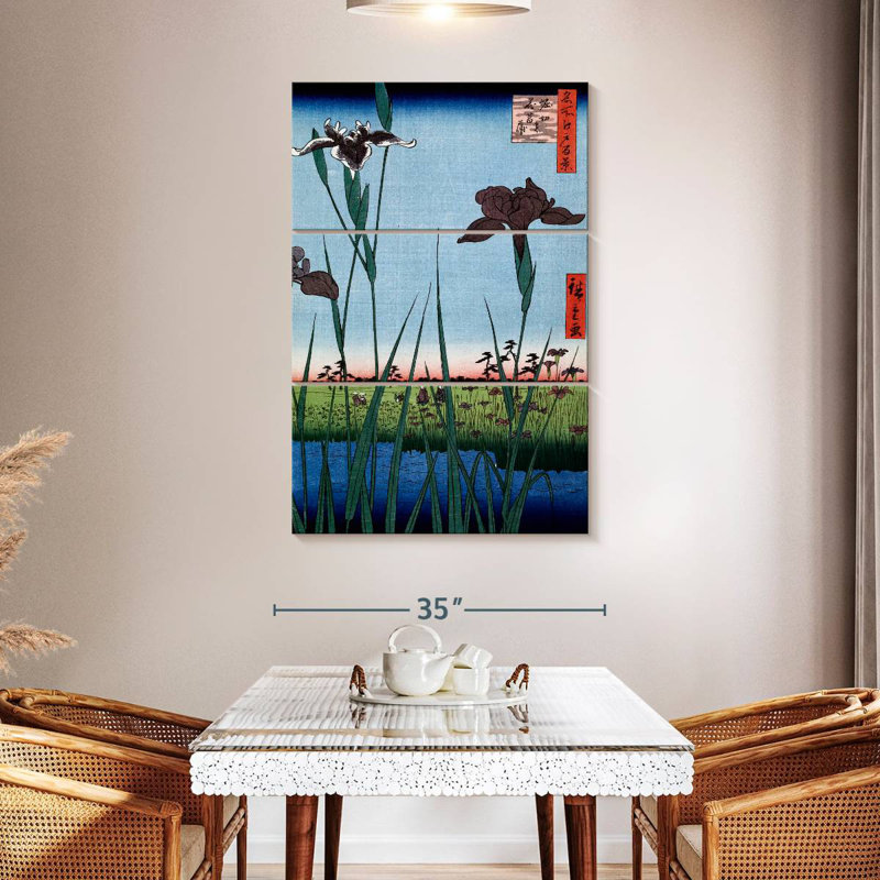 Irises At Horikiri, 50" H x 32" W