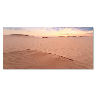 Coucher de soleil sur des dunes de sable - Photographie sur toile