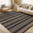 Washable Easy Jute Rug Modern Striped Living Room Rug with Non-Slip Backing, Non Shedding Neutral Floor Mats, Indoor Outdoor Carpet for Bedroom, Patio, Backyard-867987052