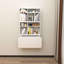 Bureau flottant, table murale, bibliothèque modulaire en bois blanc avec poste de travail rabattable-1157270743