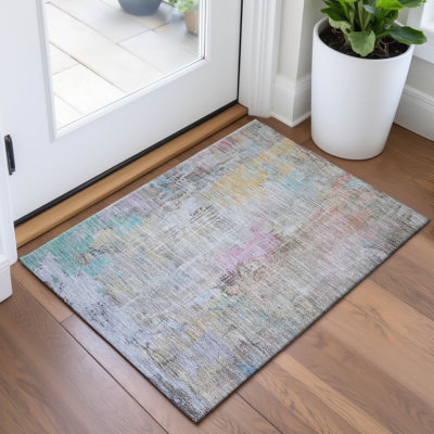 Premium Machine Washable Kelton AMF1233 Abstract Rug