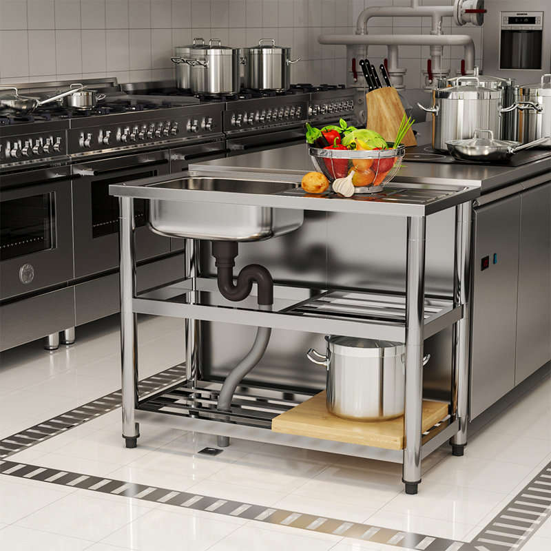 Larnakas Belfry Kitchen 450 mm W Single Bowl Stainless Steel Flush Kitchen Sink