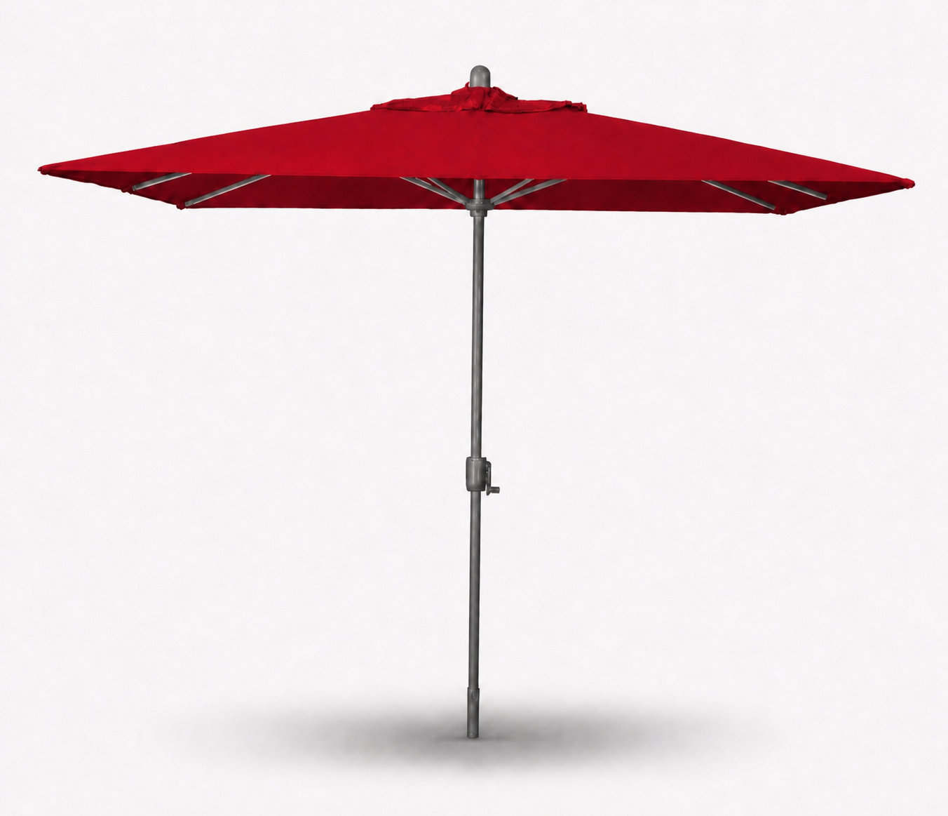 Olivier 9.7' Umbrella, Starring Gray, Canvas Jockey Red Sunbrella® Canvas