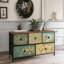 5 Fabric Drawer Bedroom Dresser With Floral Patterns Storage Organiser