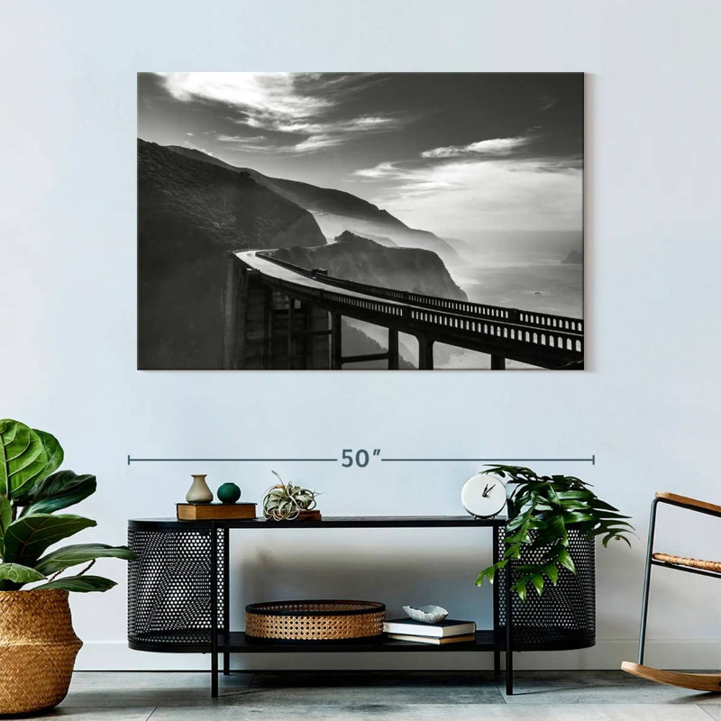 Kavia Monochrome Bixby Bridge, 32" H x 48" W