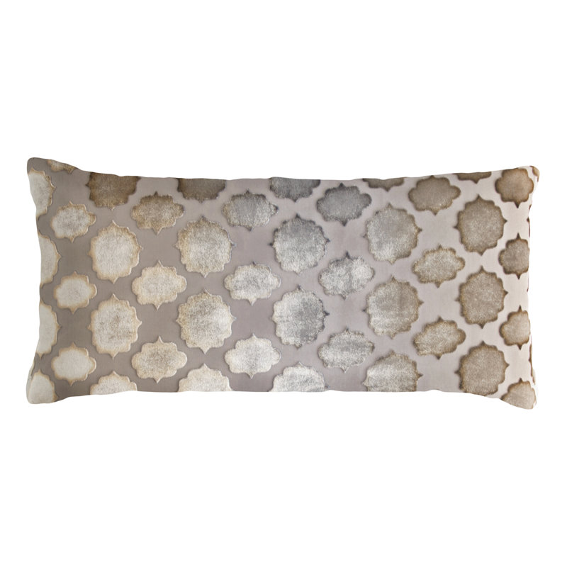 Geometric Velvet Throw Pillow, Coyote