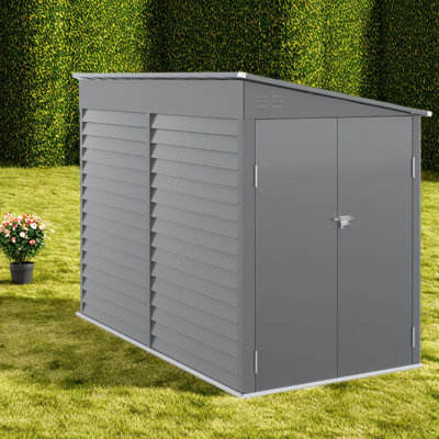 Remises en acier spacieuses, galvanisées modernes, conçues pour le rangement dans le jardin