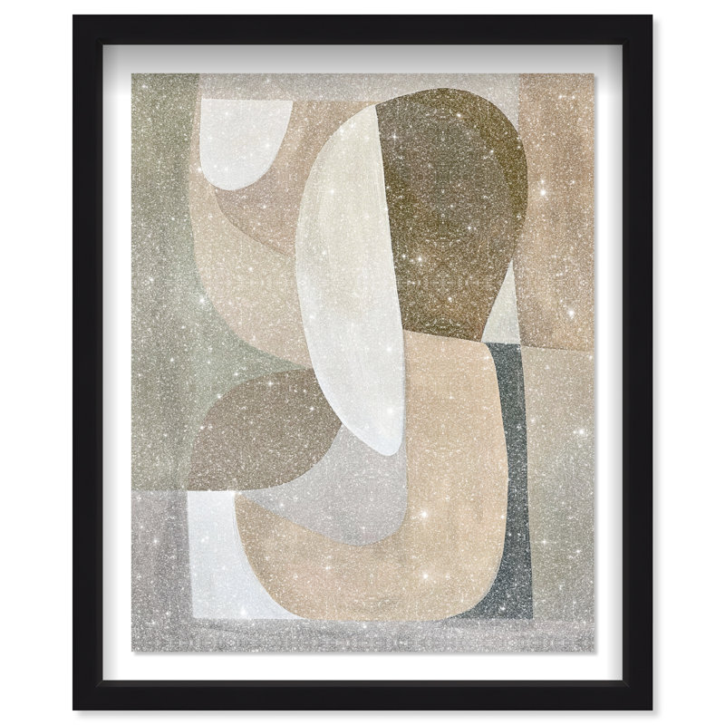Breeze of Soft Shapes I Shadowbox Abstract Print by Oliver Gal, Black Frame, 16 x 20, 46.5"H x 37.5"W, Black Frame